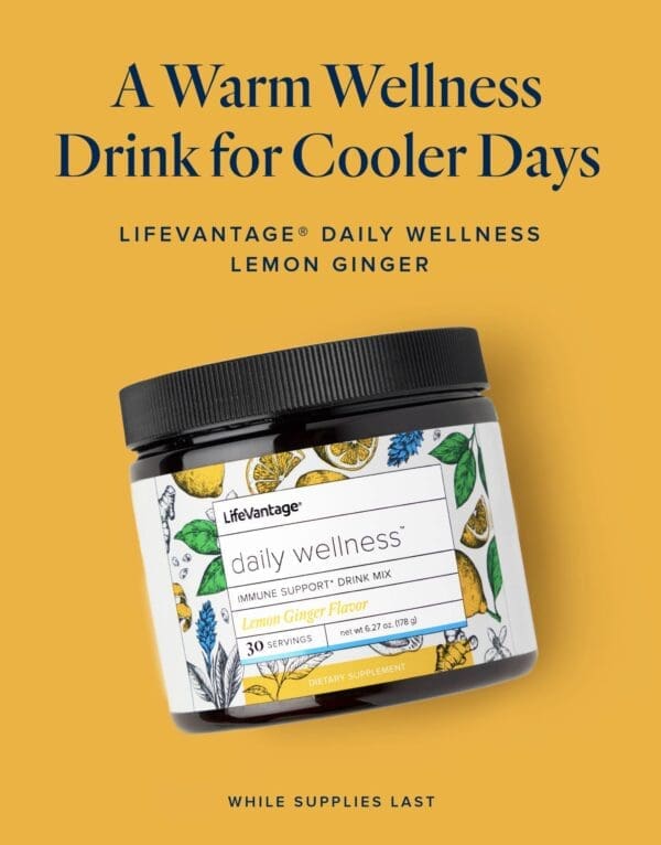 Daily Wellness warm wellness drink Lemon Ginger LifeVantage
