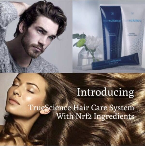 TrueScience sistema di cura dei capelli nrf2 ingredienti